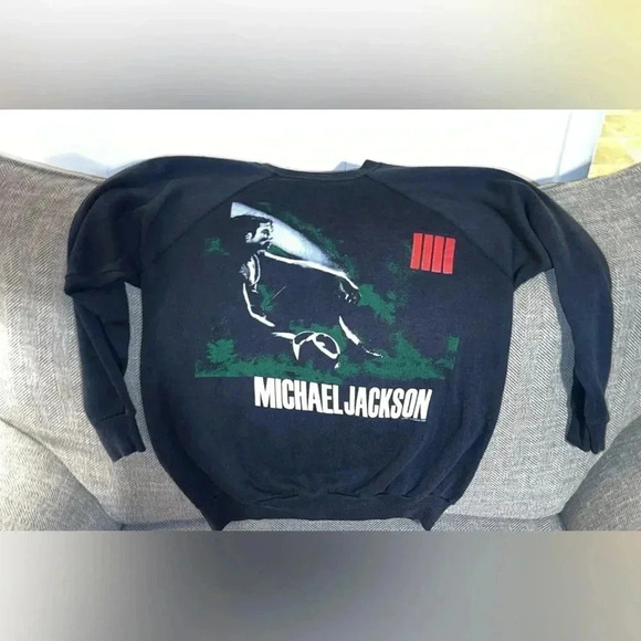 VTG 1988 Michael Jackson Bad Tour Concert Unisex LS Black Sweatshirt - Picture 8 of 16